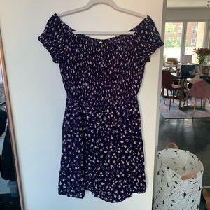 Mossimo Off The Shoulder Purple Floral - L